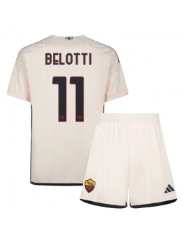 Otroški Nogometna dresi replika AS Roma Andrea Belotti #11 Gostujoči 2023-24 Kratek rokav (+ hlače)